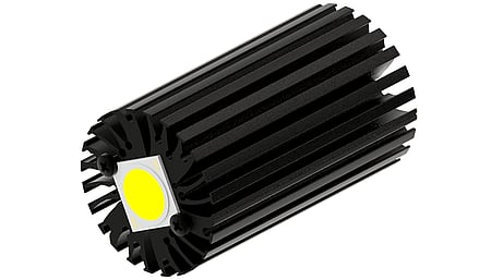Réchauffeur modulaire LED star, ø47mm, H 80mm, Noir anodisé