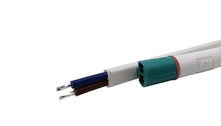 Rundstecker, 24V, 2p, Grün