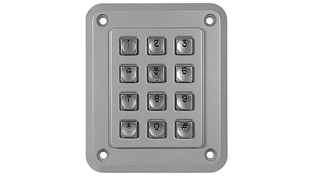 Clavier avec boîtier métallique, 12 touches, disposition téléphone