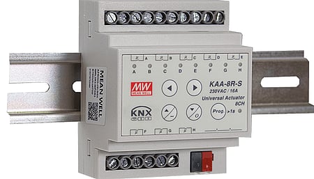 8-channel universal KNX switching actuator, 10A per channel, with KNX Secure
