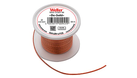 Desoldering braid 30 m spool, width 2 mm
