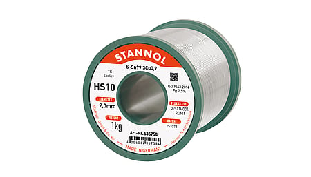 Solder wire HS10, Sn99.3Cu0.7 - TC, RO M1, 2mm, 1000g