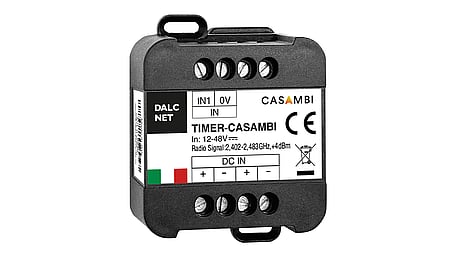 Backup Timer Casambi, Eingang 12-48Vdc, Befehl APP CASAMBI - N.O. Druckknopf