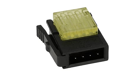 Connecteur carré 4p IDC Mini Clamp II jaune