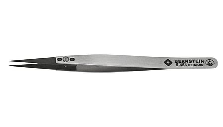 ESD Keramik Pinzette mit auswechselbaren Spitzen 0,7mm breit, ableitfähig