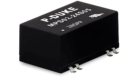 2W medical DC/DC converter, input 4.5...12V, output +/-12V / +/-83mA