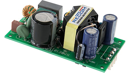 30W AC/DC power supply unit, PCB mounting, 5V/6A