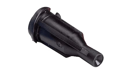 Needle cap with double helix thread, black (50 pieces)