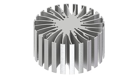 Modular LED star heat sink, ø99mm, H 50mm, Clear Anodized