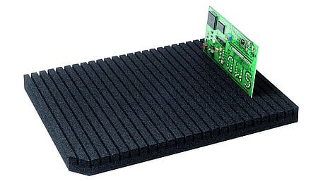 ESD foam circuit board holder, 355 x 255 x 25 mm