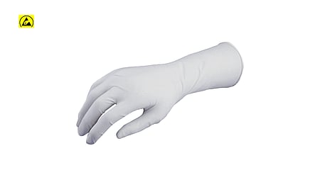 ESD disposable gloves, nitrile, white, 30 cm, 1000 pieces