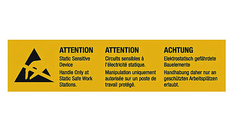 ESD warning symbol - German, English and French, 1000 pieces