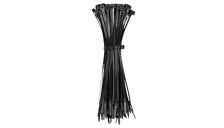 Cable ties, 23 KG tensile strength, 20cm, black, 100 pcs.