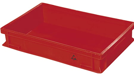 ESD storage container red in various sizes
