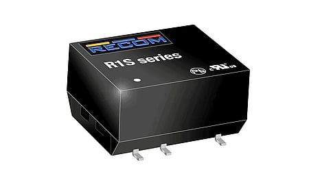 1W DC/DC converter, input 3.3V +/-10%, output 3.3V/303mA, SMD