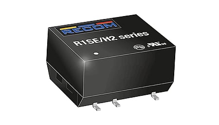 1W DC/DC converter, input 5V +/-10%, output 15V/66mA, SMD