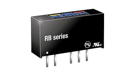 1W DC/DC converter, input 5V +/-10%, output +15V/+33mA / -15V/-33mA, SIP7