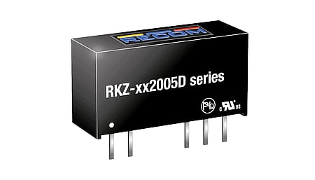 2W DC/DC converter, input 24V, output +20V/50mA;-5V/200mA, SIP7