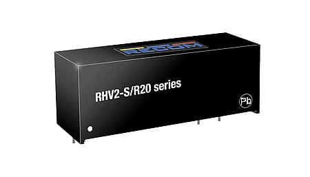 2W DC/DC converter, input 24V +/-10%, output 24V/84mA, SIP16