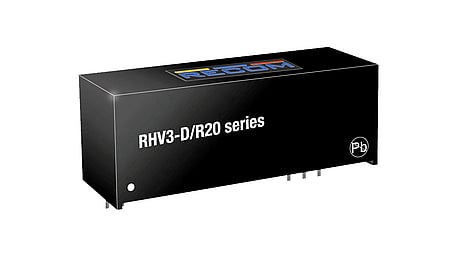 3W DC/DC converter, input 24V +/-10%, output 24V/125mA, SIP16