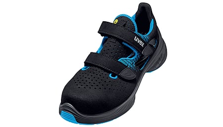 uvex ESD sandal black/blue S1 PUR W11, size 35-48