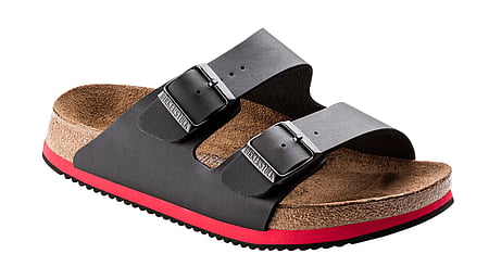 Arizona SL Birkenstock" sandals, black/red