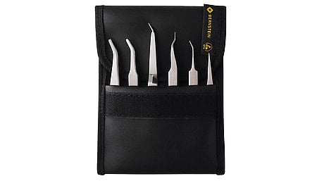 SMD tweezers set 6 pcs (incl. bag)