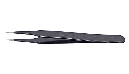 ESD SMD tweezers ULTRA FINE 120mm shape 2 stainless steel, very pointed, dissipative