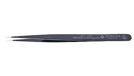 ESD SMD tweezers 140mm shape SS stainless steel, dissipative