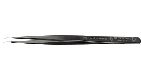 ESD SMD tweezers 140mm shape SSBB stainless steel angle 30° very sharp, dissipative