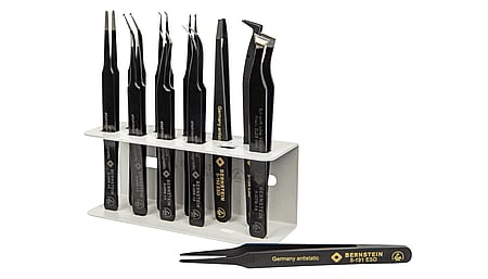 ESD SMD tweezers set 11 pcs with holder TWEEZ