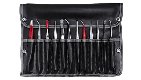 Universal tweezers set 12 pcs (incl. bag)
