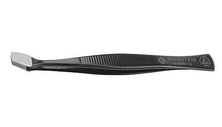 ESD SMD tweezers 105mm shape 46d stainless steel, dissipative