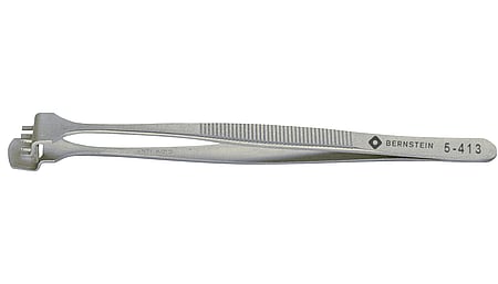 Wafer tweezers 130mm shape 4 DWF with teeth