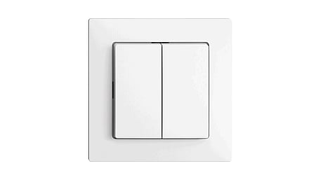 Bouton-poussoir encastré EDIZIOdue 2×A-R/1P blanc