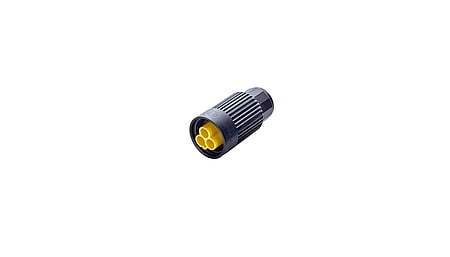 Mini-connecteur rond, 2p, mâle, raccordement à vis, 0.5-2.5mm2, D7.0-12.0mm, IP66/IP68
