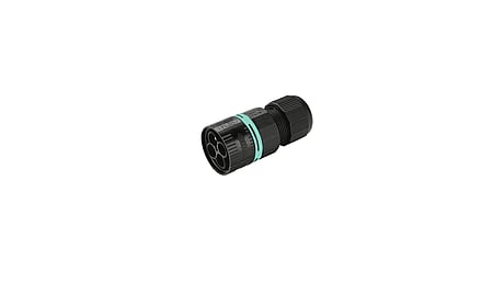 Mini circular connector TH387, plug, 3P, screw connection, IP66/IP68