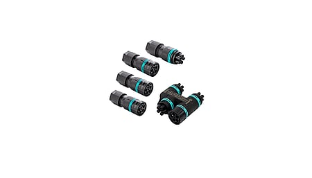 Set: H-cable distributor TH624, 4-gang, 5P, screw connection, 6-13.5mm, IP66/IP68
