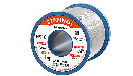 Solder wire HS10, Sn60Pb40, RO M1, 1mm, 1000g