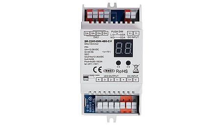 4 CHANNEL DALI DT6 / AC-PUSH LED DIMMER, DIN RAIL