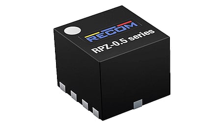 2.7W DC/DC converter, input 2.3...5.5V, output 0.6...5.375V/500mA, QFN