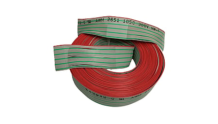 Câble plat, 9-64 pôles, AWG 28, gris