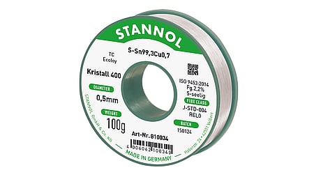 Solder wire Kristall 400, Sn99,3Cu0,7 - TC, RE L0, 0.5mm, 100g