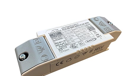 20W LED Treiber Konstantstrom 80 bis 500mA, 2.5 bis 49Vdc, DALI2, AC Push, NFC