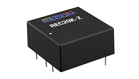 20W DC/DC-Wandler, Eingang 9...36V, Ausgang +-12V/+-833mA