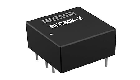 30W DC/DC-Wandler, Eingang 9...36V, Ausgang +-12V/+-1250mA