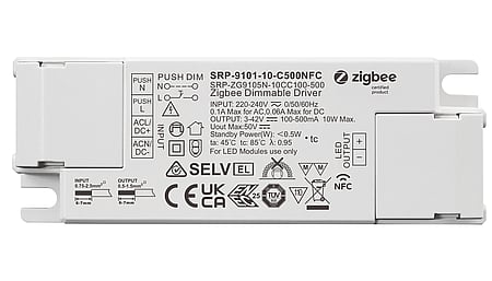 10W ZigBee 3.0, AC-PUSH LED TREIBER CC 100-500mA mit NFC