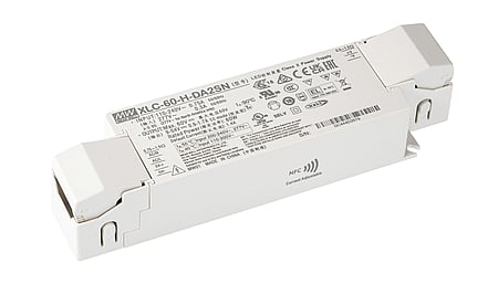 60W LED control gear 900mA to 1700mA/9V...54V, DALI2, AC Push, NFC, Independent