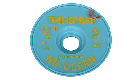 Techspray desoldering braid ESD, 1.4mm x 1.5m, flux-coated, no-clean