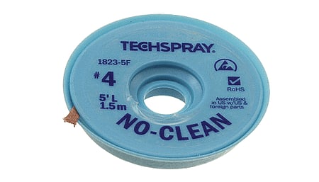 Techspray desoldering braid ESD, 2.5mm x 1.5m, flux-coated, no-clean